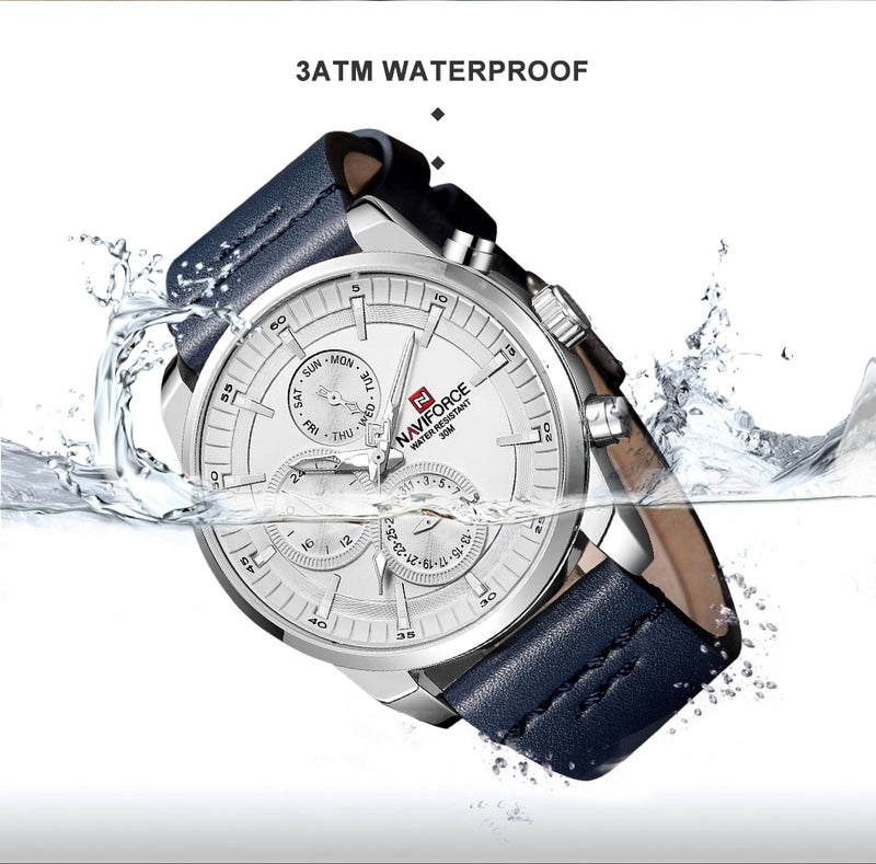 Relógios Masculinos NAVIFORCE: Marca Top de Luxo, À Prova d'Água,